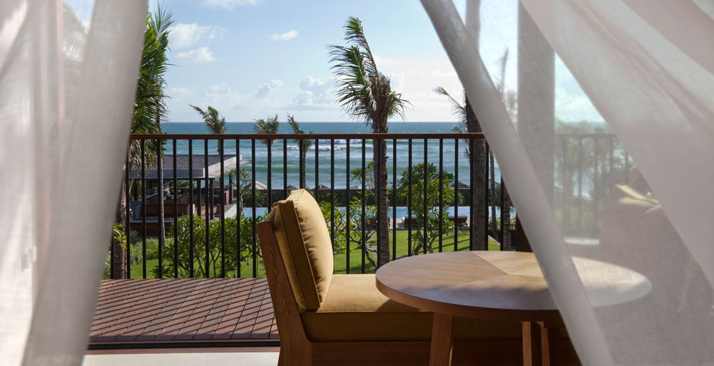 Arnalaya Beach House - Master bedroom terrace overlooking the ocean